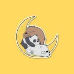 Bare Bears Moon | Sticker