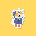 Raining on Cat | Sticker