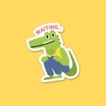 Dinasour Waiting | Sticker