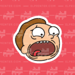 Morty Screaming Face  | Sticker